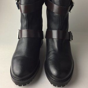 ZARA- Womens Boots- Black / Brown: Size 39: Leathe